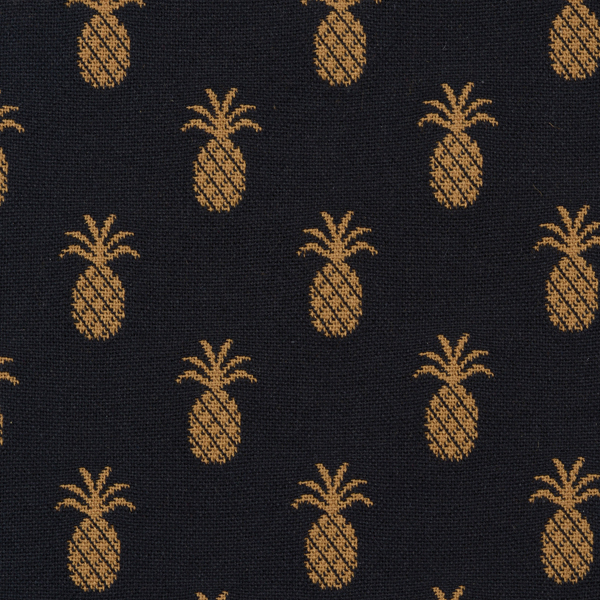 Primitive Heritage Fabric Pineapple Black and Mustard